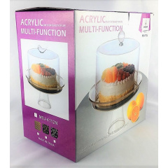 Подставка One Chef с крышкой для торта акриловая 35,5×30,5 см Кропива