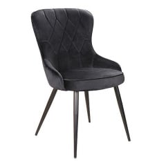 Стілець LOTUS VELVET чорний каркас/чорний 19 Бородянка