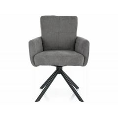 Стілець BASIL VARDO чорний каркас/сірий 11 Буча