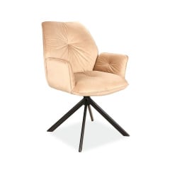 Стілець BOOGIE II VELVET чорний каркас/беж BLUVEL 28 Ізюм