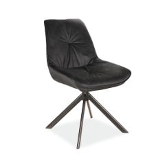 Стілець BOOGIE I VELVET чорний каркас/чорний BL.19 Курень