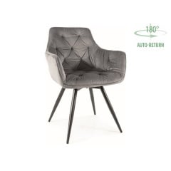 Стілець MANGO VELVET чорний каркас/сірий BL.14 Камінь-Каширський