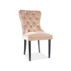 Стілець AUGUST VELVET чорний каркас/беж BL.28 Київ