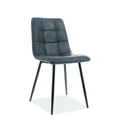 Стілець LOOK чорний каркас/сіра екошкіра Полтава