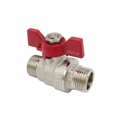 Кран шаровой V&amp;G Optima 1/2" НН красная бабочка Кропивницький