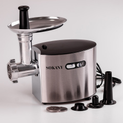 Мясорубка электрическая Sokany SK-091 со сменными решетками сталь (SK091) Ужгород