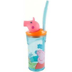 Склянка для дітей з трубочкою 360 мл Stor Peppa Pig (48666)