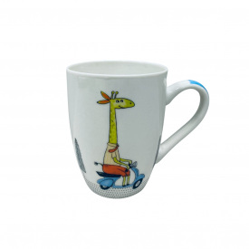 Чашка порцелянова Vittora VT-C-120340 Звірятка на транспорті Жираф 340 мл