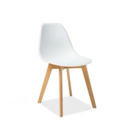 Стілець Moris бук/білий