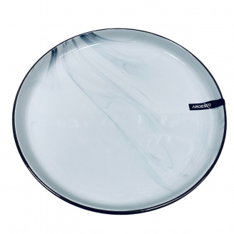 Тарелка обеденная керамическая Ardesto Marmo 27 см AR2927MRW