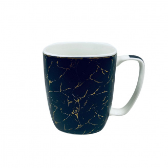 Чашка фарфоровая S&T 20700 380 мл Черный мрамор 22755