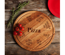 Доска для нарезки BeriDari Pizza Board Game 30х30 см Коричневый (10506)