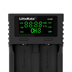 Зарядний пристрій для акумуляторів Liitokala Lii-S2 118х63х30 мм Чорний Чернігів