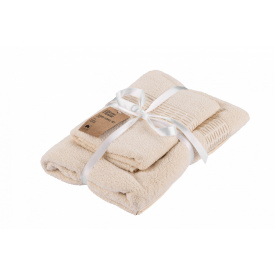 Набір махрових рушників Ardesto Lotus 2 шт Айворі (ART2357IV)