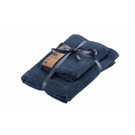 Набір махрових рушників Ardesto Lotus 2 шт Синій (ART2357NA)