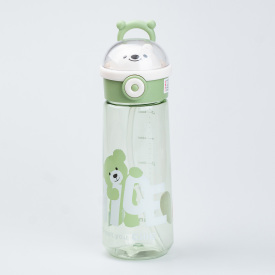 Пляшка для води Happy Life Nice 620 мл із кришкою фліп топ на защіпці зелена (HP17300GR)