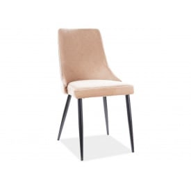 Стілець PIANO B VELVET чорний каркас/беж BL.28