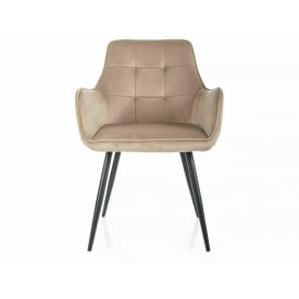 Стілець LEMON VELVET чорний каркас/беж BL.28