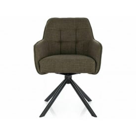 Стілець METRO BJORN чорний каркас/оливковий 77