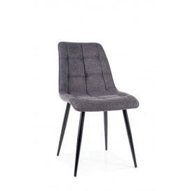 Стілець CHIC BREGO чорний каркас/темно-сірий 18