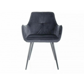 Стілець GRAPE VELVET чорний каркас/чорний BL.19