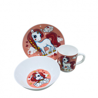 Набір дитячого посуду Украина ТД 3535-8 3 предмети Єдиноріг