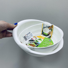 Друшляк з мискою Ucsan Plastik M-223 24,3х22,2х10,2 см 1,8 л Білий Запоріжжя