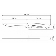 Нож разделочный Tramontina Churrasco 152 мм Black (6710919) Київ