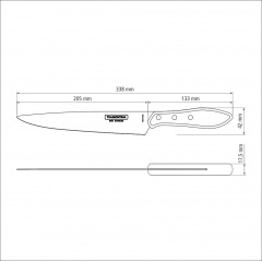 Нож для мяса Tramontina Barbecue Polywood 203 мм Коричневый (6629979) Славута