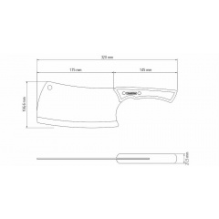 Нож-тесак Tramontina Churrasco 178 мм Black (6710917) Херсон