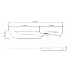 Нож для мяса Tramontina Churrasco 203 мм Black (6710918) Чернігів