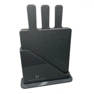 Набір обробних дощок на підставці Edenberg EB-11982 4 предмети Grey