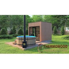 Модульна міні лазня 2,3 х2, 3м Gartensauna-17 від Thermowood Production під ключ від виробника Чернівці