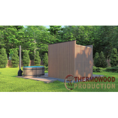 Модульна міні лазня 2,3 х2, 3м Gartensauna-17 від Thermowood Production під ключ від виробника Чернівці