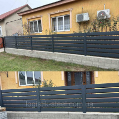 Забор ранчо прямоугольный квадратный 120мм графитовый антрацыт Тернопіль