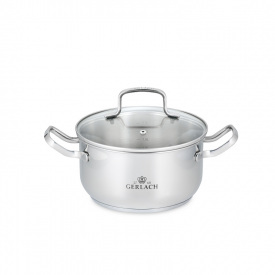 Кастрюля с крышкой 20 см 2,5 л Gerlach Simple (5901035499799)