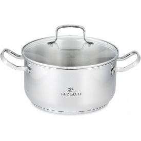 Кастрюля с крышкой 24 см 4,5 л Gerlach Simple (5901035499805)