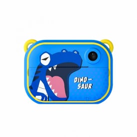 Дитячий фотоапарат No Brand Camera із печаткою Динозавр для фото та відео Full HD синій (UR190BL)