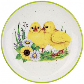 Керамічна тарілка Курчата на лузі 20.5 см BonaDi Різнокольоровий DP231649