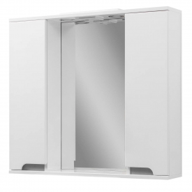 Зеркальный шкаф в ванную Van Mebles Верона 1000х750 с подсветкой, серый