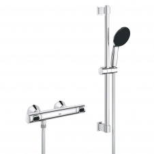 Змішувач термостатичний для душу Grohe QuickFix Precision Flow з душовим гарнітуром, хром (34800001)