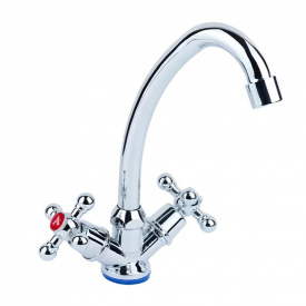 Смеситель для кухни AQUATICA QM-1B159C двухвентильный, хром