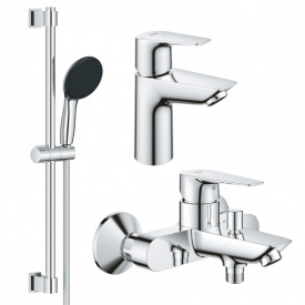 Набір змішувачів 3 в 1 для ванни Grohe QuickFix StartEdge S-Size хром (UA202501SE)