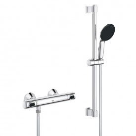 Змішувач термостатичний для душу Grohe QuickFix Precision Flow з душовим гарнітуром, хром (34800001)