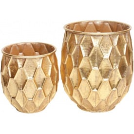 Горшок декоративный в наборе 2шт Gold Tu BonaDi
