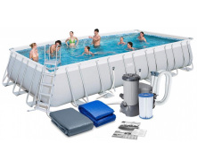 Bestway Каркасний басейн Bestway 56474 (732х366х132 см) з картриджним фільтром, драбиною та тентом