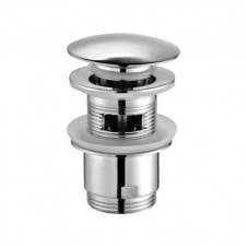 Донный клапан Koer PW-03-01 для умывальника, с переливом, хром (KR3394)