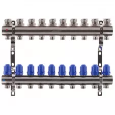Коллектор теплого пола Koer KR.1100-10 1″х10 НН 10-ый