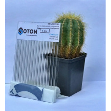 Полікарбонат сотовий (стільниковий) SOTON ECO прозорий 6мм 2,1x6м