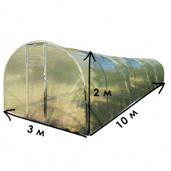 Теплица "Дарина усиленная" 3х10м, труба 30х30мм с пленкой 150 мкм Калуш